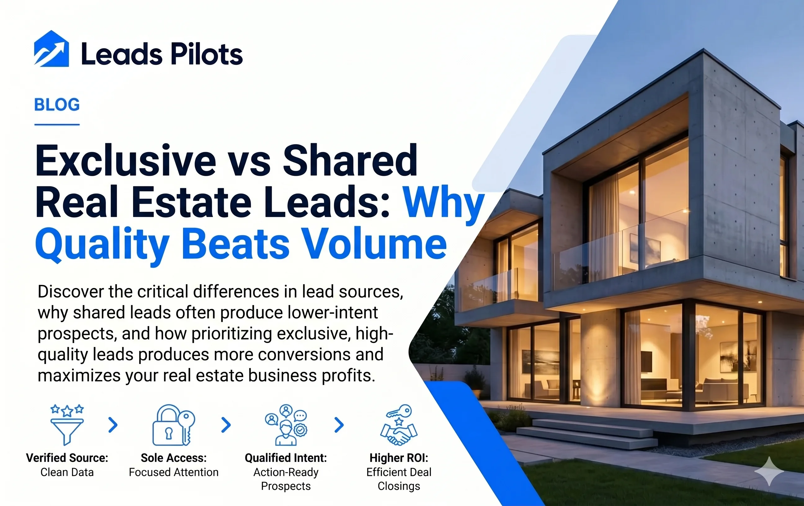 Exclusive vs Shared real estate leads comparison illustration