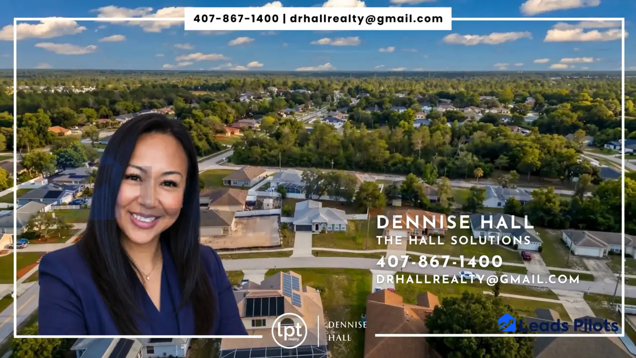 The Hall Solutions real estate video thumbnail featuring Dennise Hall and Central Florida property marketing